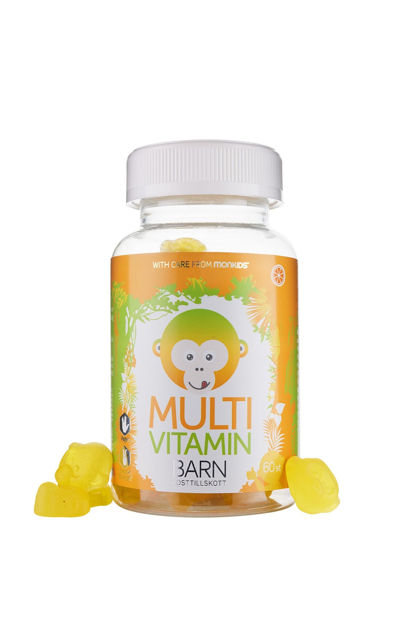 Monkids Multivitamin Appelsiini 60 kpl
